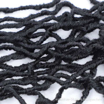faux locs crochet extension goddess locs braids black color natural style twist braids